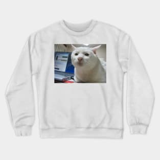 Serious Cat Meme Crewneck Sweatshirt